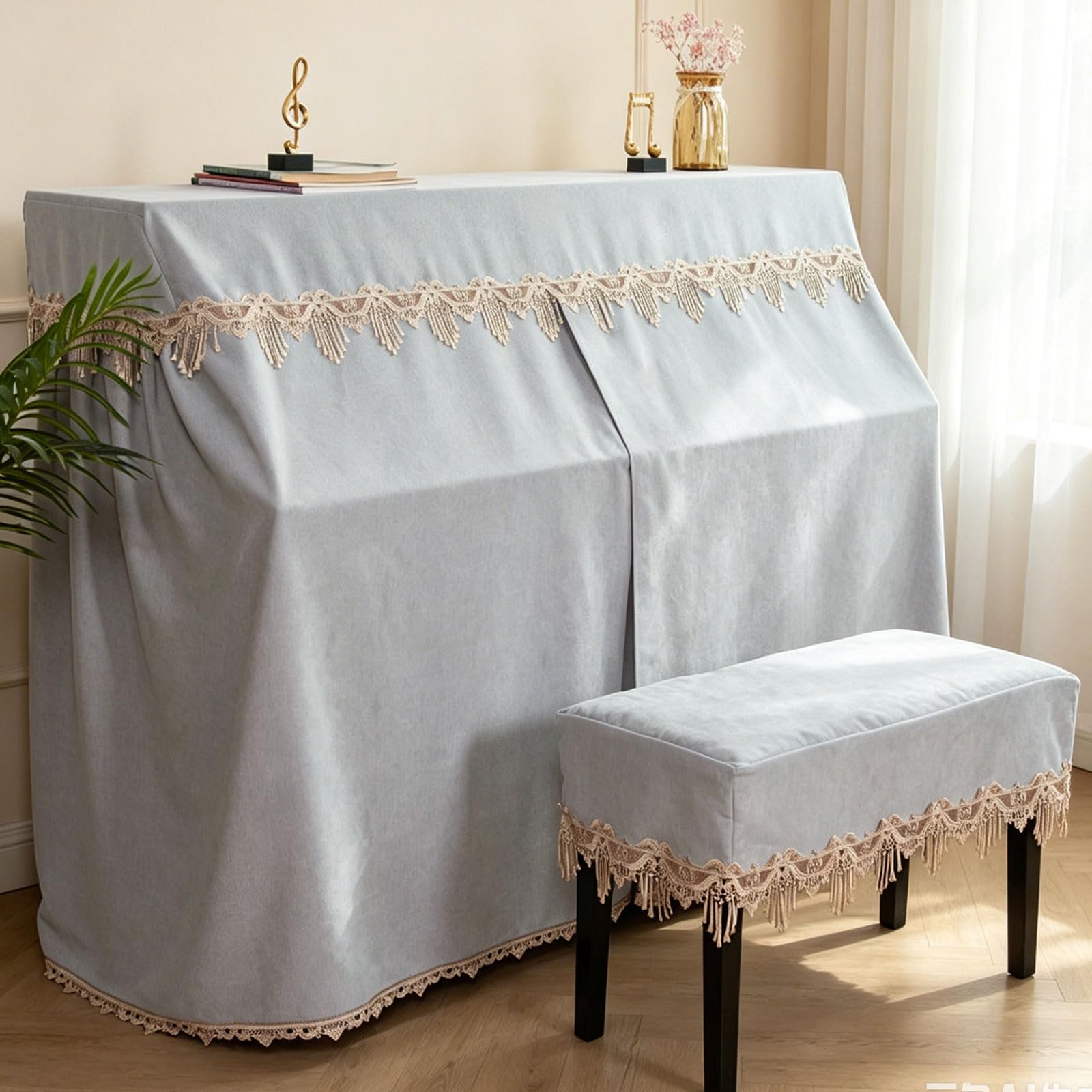 Enigmaire Protective Cover For Upright Pianos,Household Dustproof Piano Cover,washable Multicolor Multiple Protective Piano Cover,Soft,Decorated,for Most Standard-Sized Upright Pianos