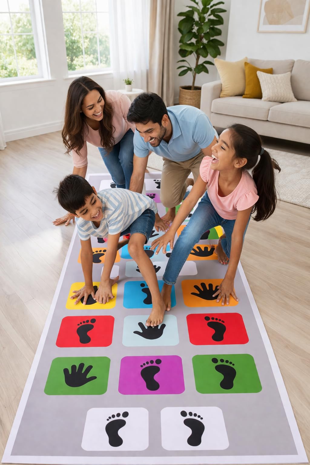 Cartvilla Jumbo Play Floor Games 2.5 feet x 8 feet- PVC Flex Material Game for Kids n Adults Family Game, Kith Kith, Stapu, Langdi (M-1) 4