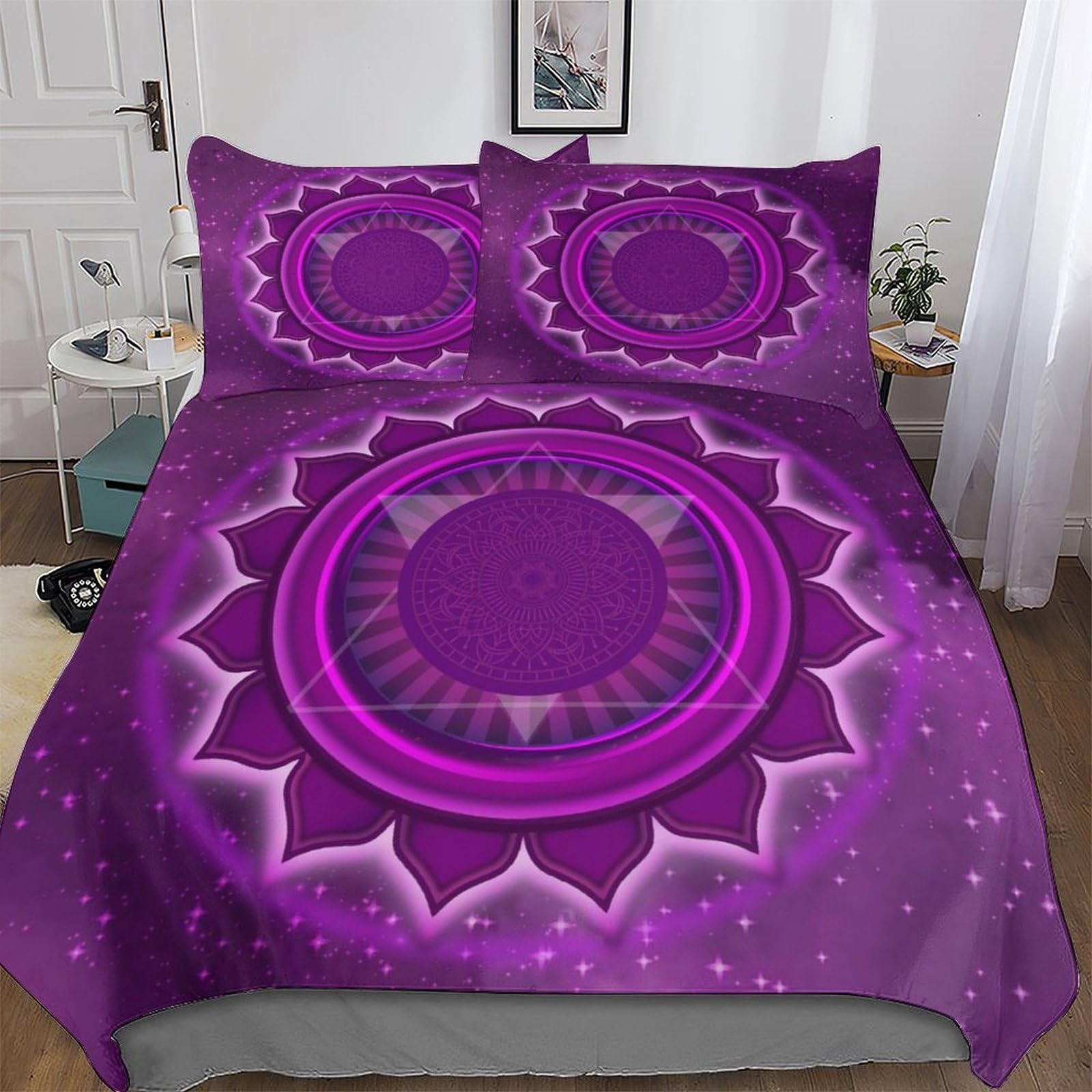 Housse de couette tarot sorcier cadeau idéal parure de lit 3 pièces originale