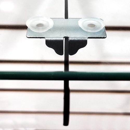 Miniatura 2 de Clip de soporte central y cojín de goma para soportes para colgar estantes de vidrio, madera o metal, paquete de 10