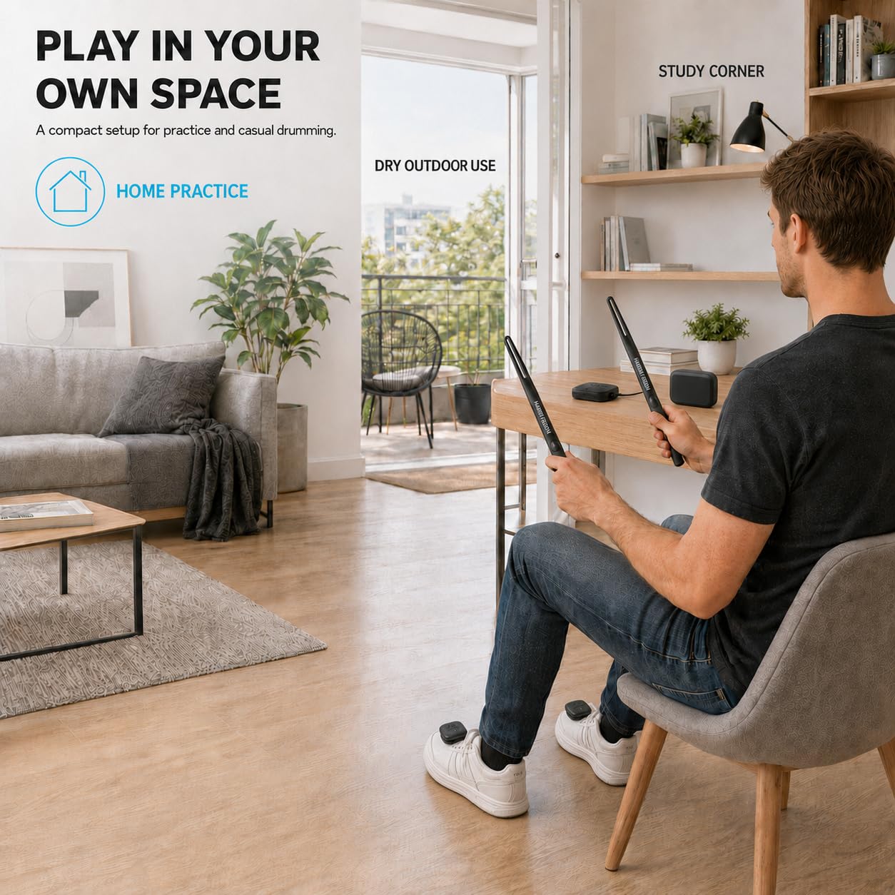 Juego de tambores de realidad virtual portátil juego de tambores de realidad virtual para principiantes niños adultos Bluetooth Midi soporte electrónicos regalos para niños adultos