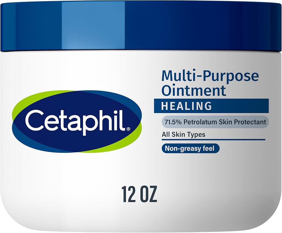 Cetaphil Healing Ointment, 12 oz, For Dry, Chapped, Irritated Skin, Heals and Protects, Soothes Cracked Hands and Chapped Lips, Hy