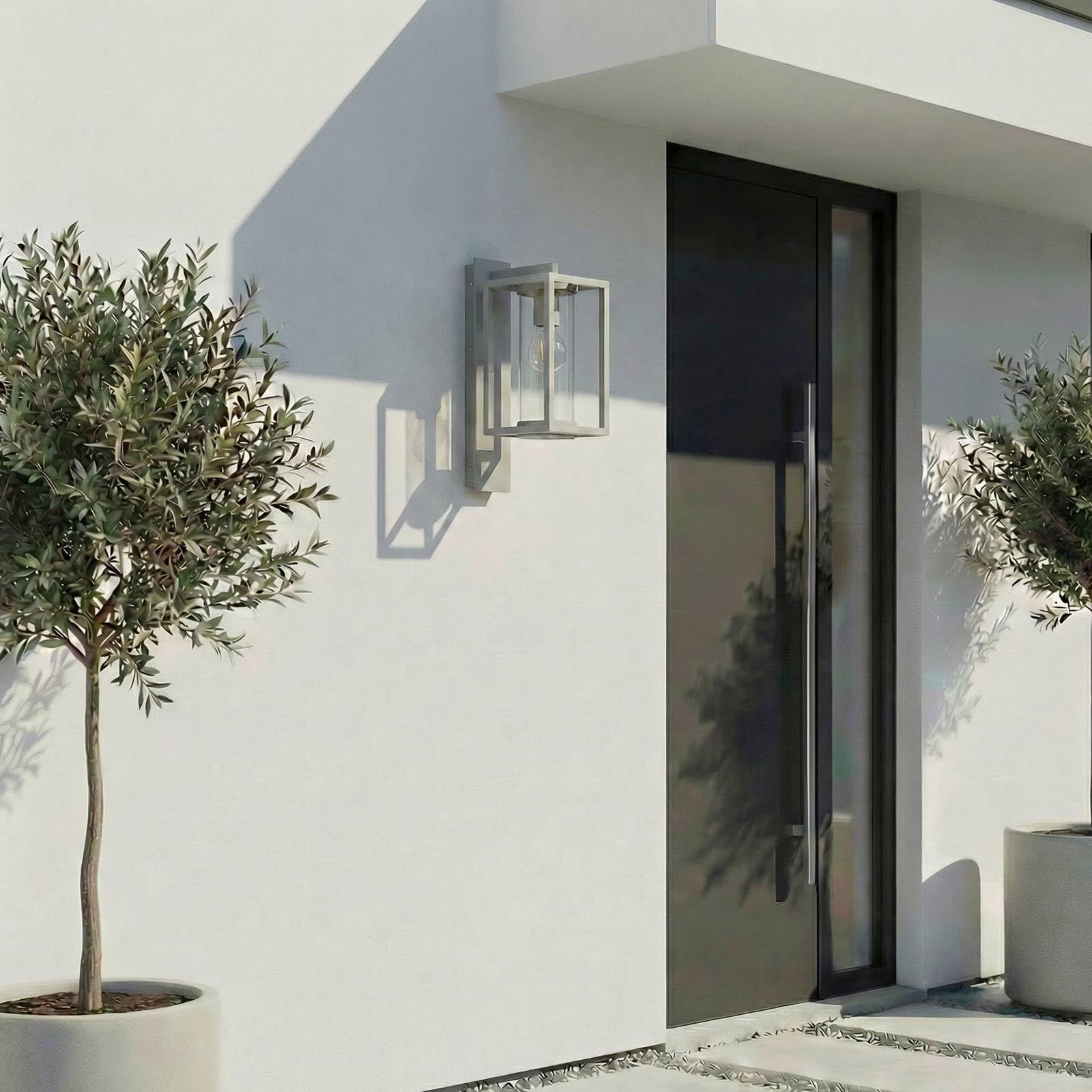 Lucande Applique da esterni dimmerabile (Moderno) colore Grigio, in Alluminio applique lampada LED outdoor per facciata/parete terrazzo e balcone