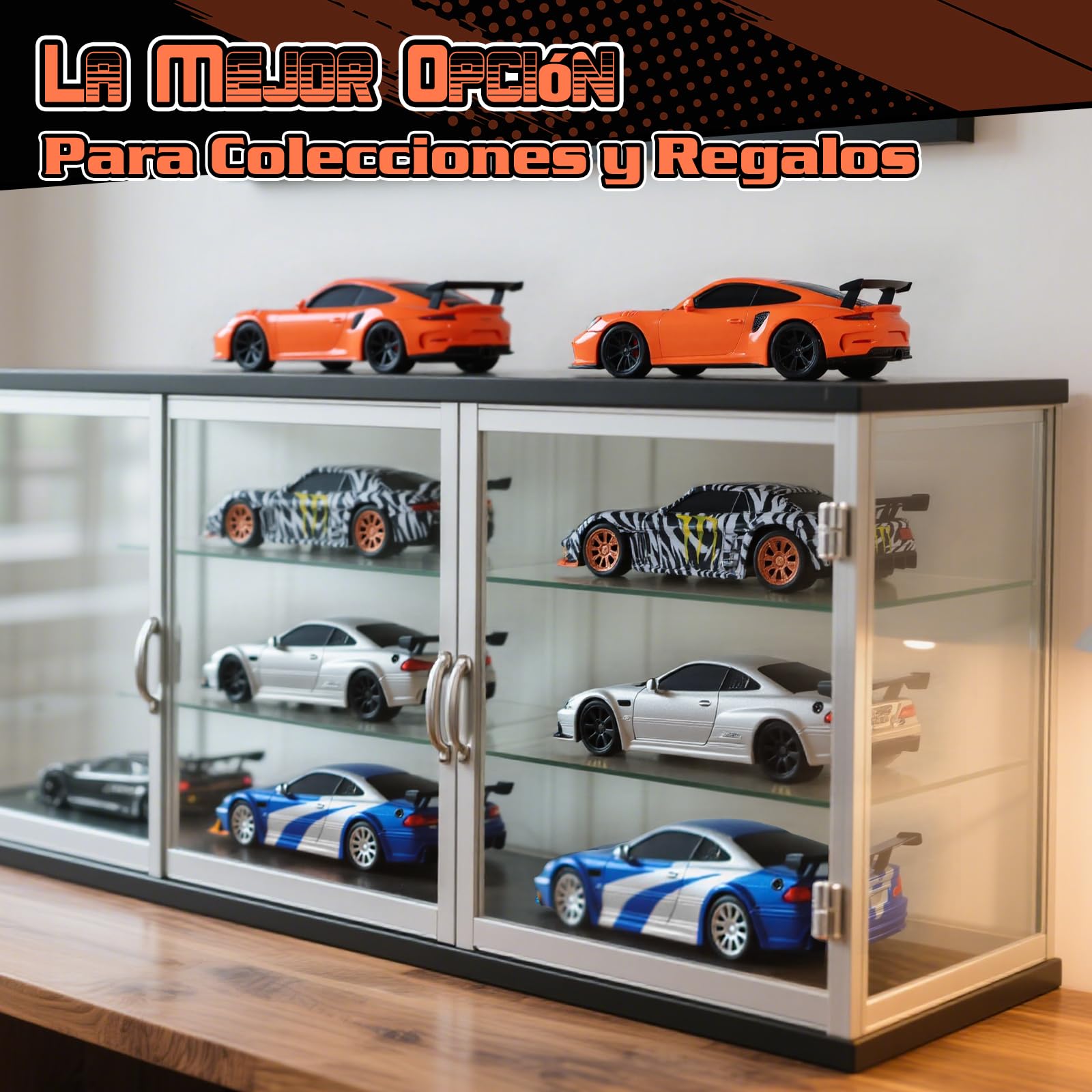 Joellfuner Coche Teledirigido Drift Pro, 1:43 Mini Drift RC Car, 4WD Coche Radiocontrol con Giroscopios y Luces LED, 15km/h, Coche Teledirigido de Juguete para Niños de 14+ Años