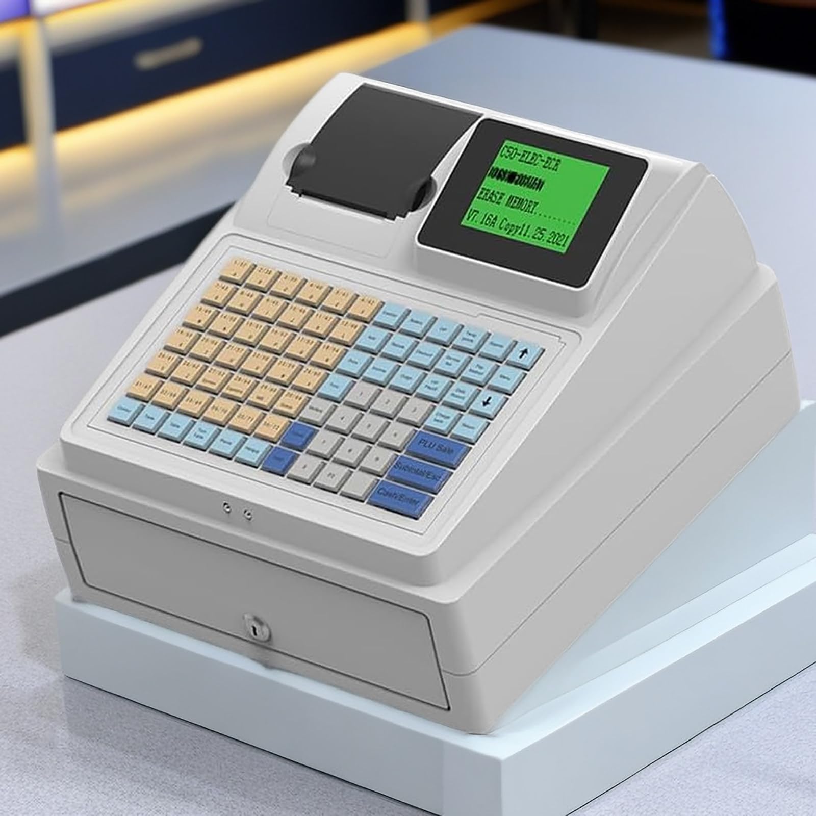 Lakenbroade Cash Register,81 Keys Cash Registers For Small Businesses,Cash Register With Drawer Box Digital Led Display Retail Suitable For Retail/Restaurant/Supermarket
