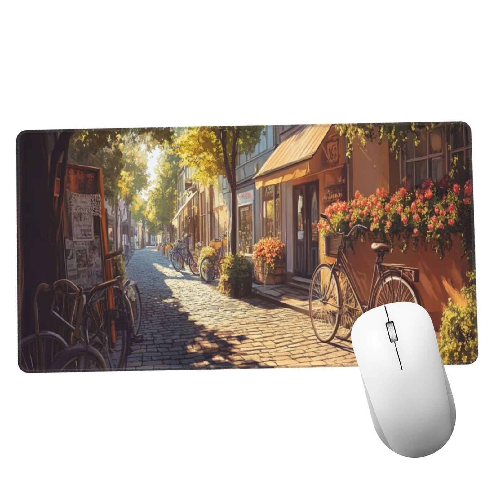 Żółta podkładka pod mysz XXL krajobraz mata na biurko 1600 x 800 x 3 mm zmywalna podkładka do gier na laptopa, z antypoślizgową gumową podstawą do gier, PC, pracowników biurowych Y365