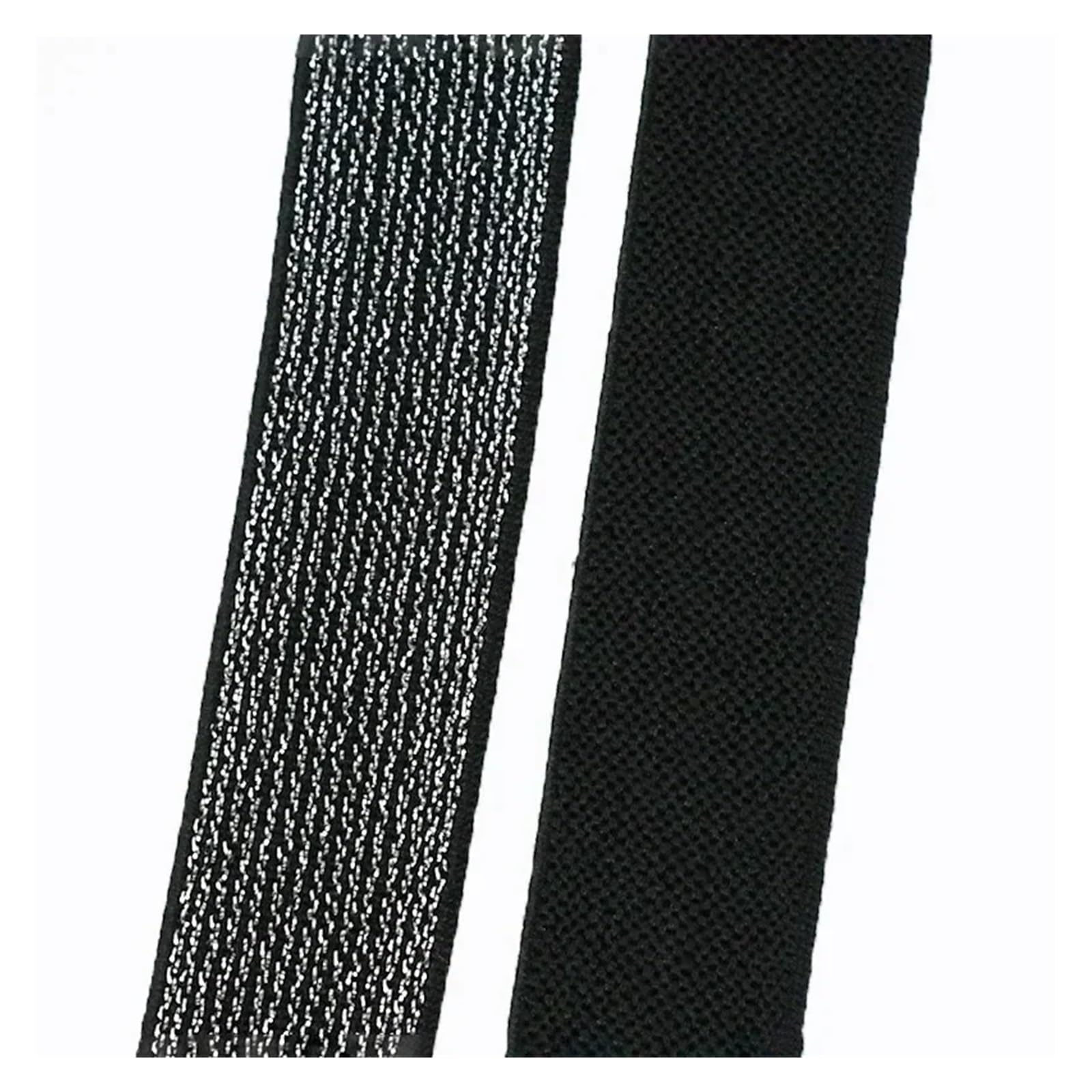 10 metrów 25-40mm kolor brokatu nylonowa elastyczna opaska chusta do paska Decor taśma rozciągliwa spodnie w pasie opaski gumowe akcesoria do szycia(BlackSilver,30mm)