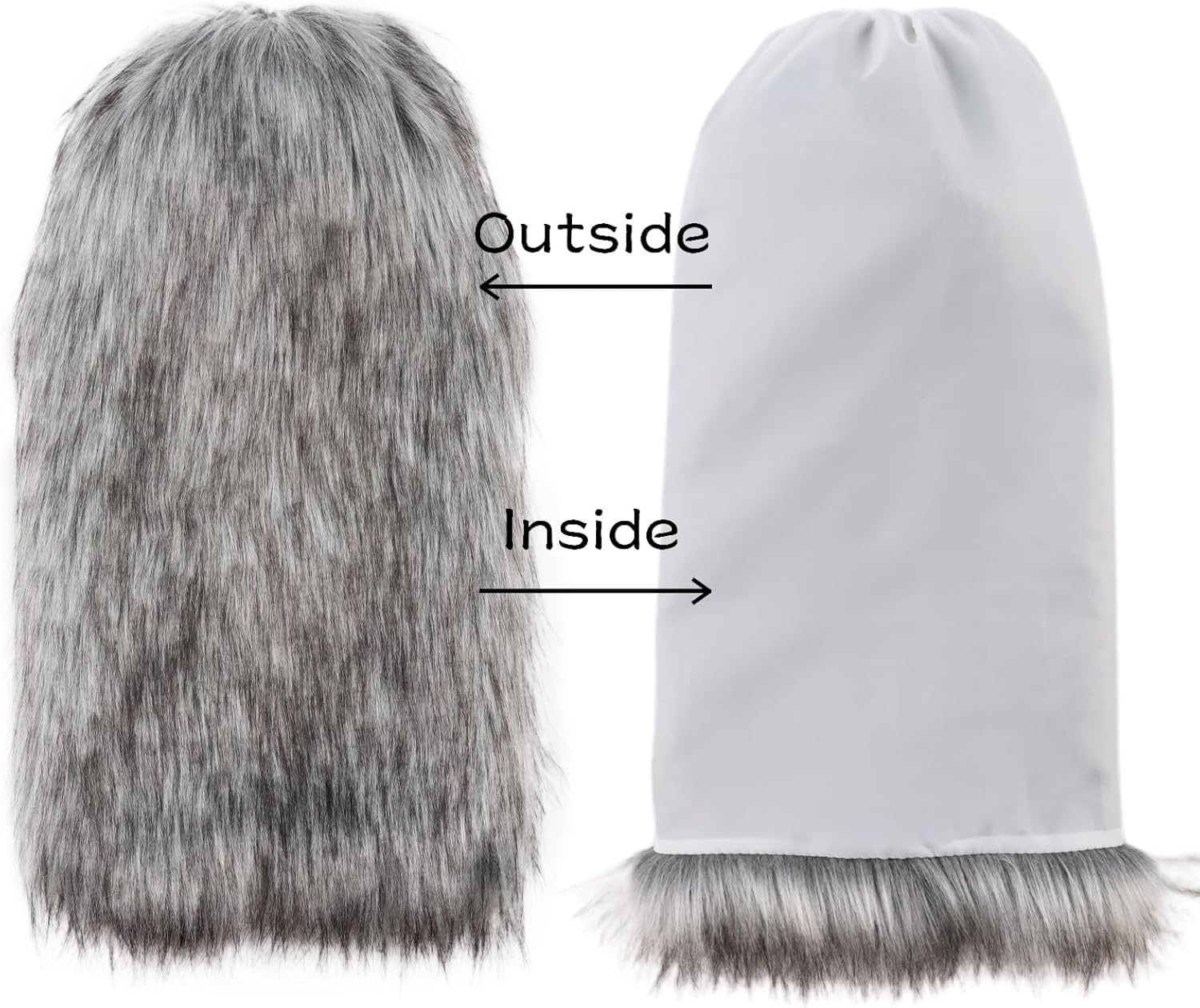 Peecabe Winter Women Faux Fur Fluffy Leg Warmers Fuzzy Long Boot Covers Furry For Christmas - Image 5