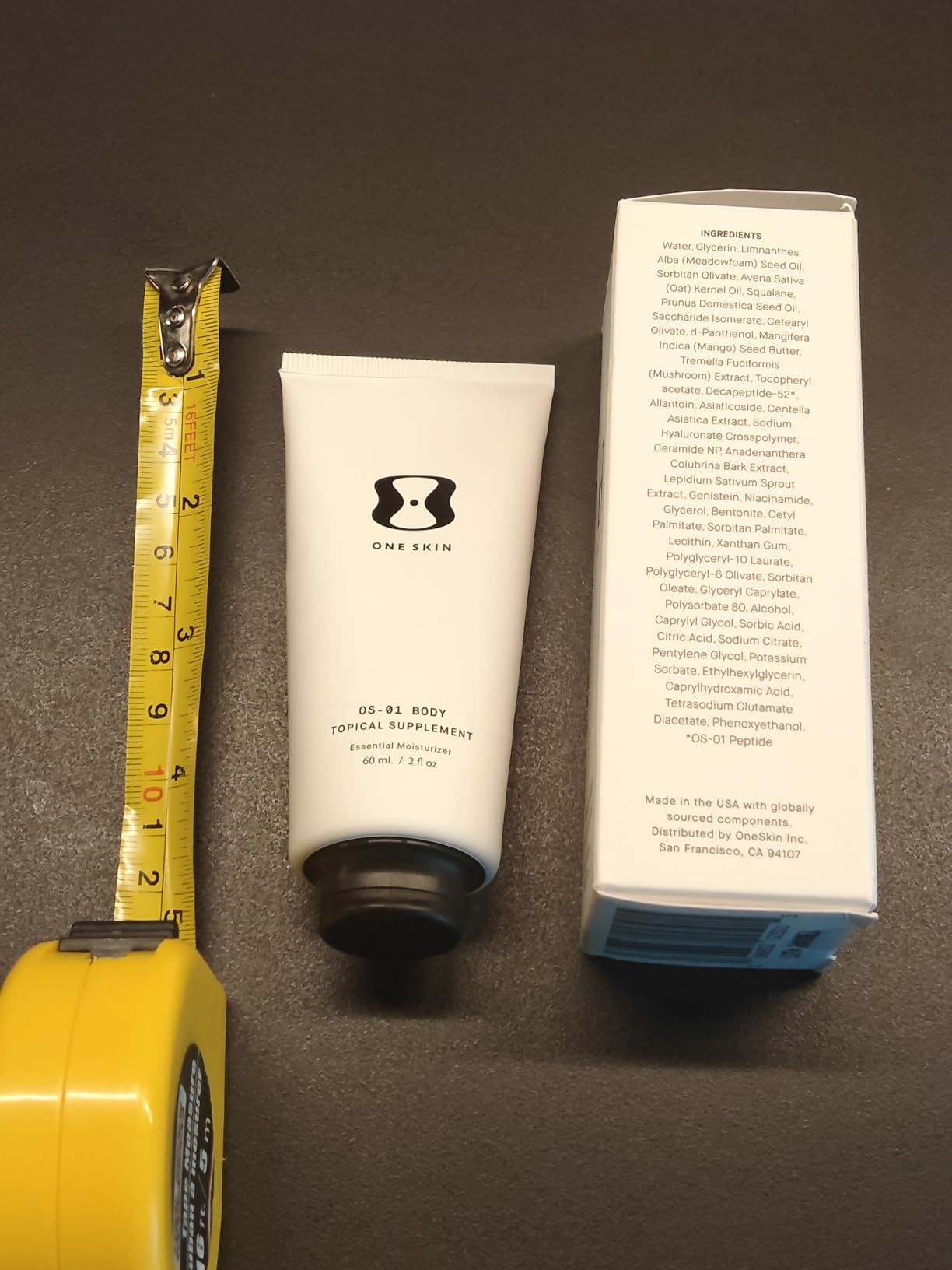 OneSkin BODY OS-01 Peptide Topical Supplement & Skin Longevity Age Reversal Moisturizer | Safe for Sensitive Skin, Fragrance-Free, 60 mL / 2 oz