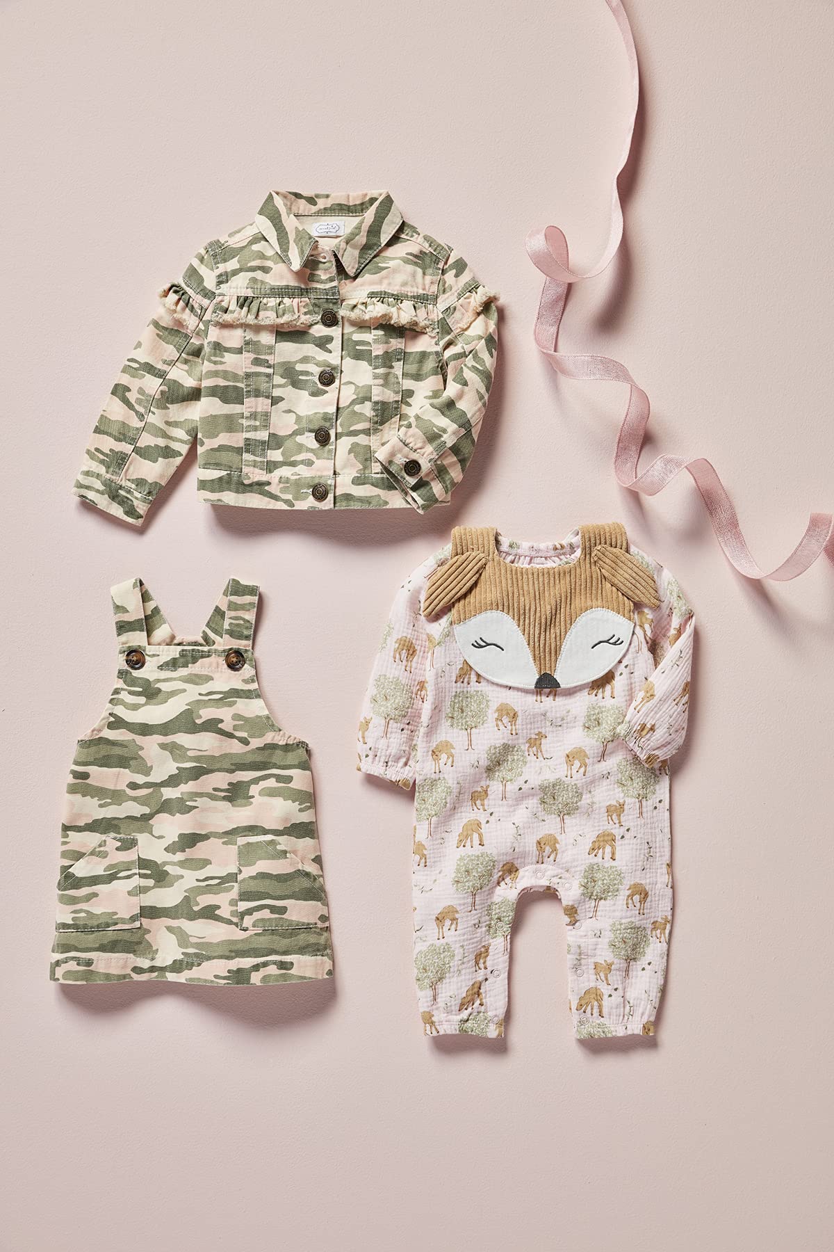 Mud Pie Baby Girls' Camo Canvas Ruffle Jacket, 12-18 Months