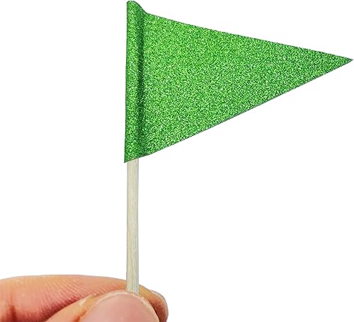 Miniatura 4 de GentleGirl 100 banderas de palillos de dientes en blanco sólidas, pequeñas mini decoraciones lisas para cupcakes, banderas triangulares de color en