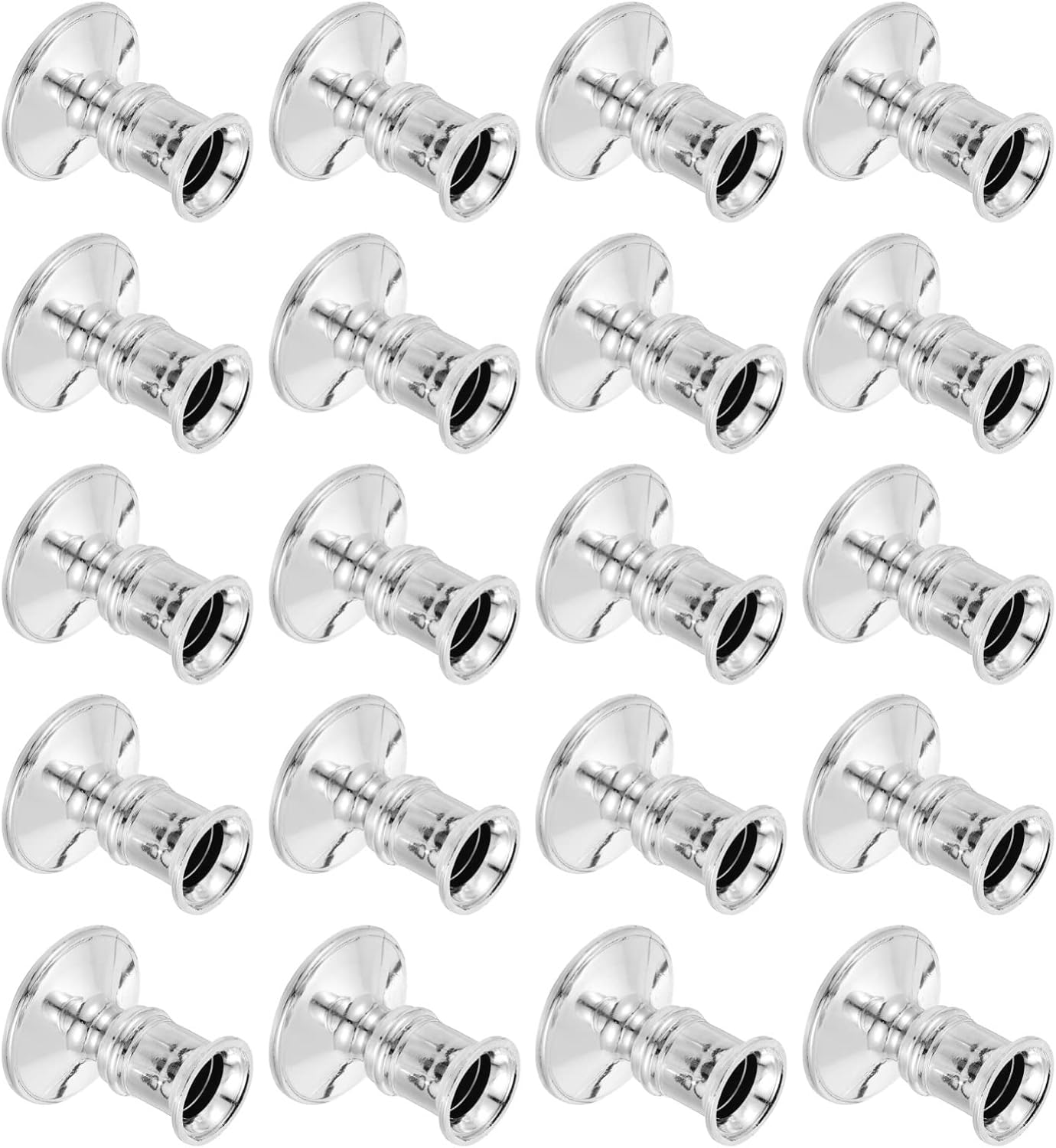 CLISPEED 20Pcs Vintage Candlestick Holders Plastic