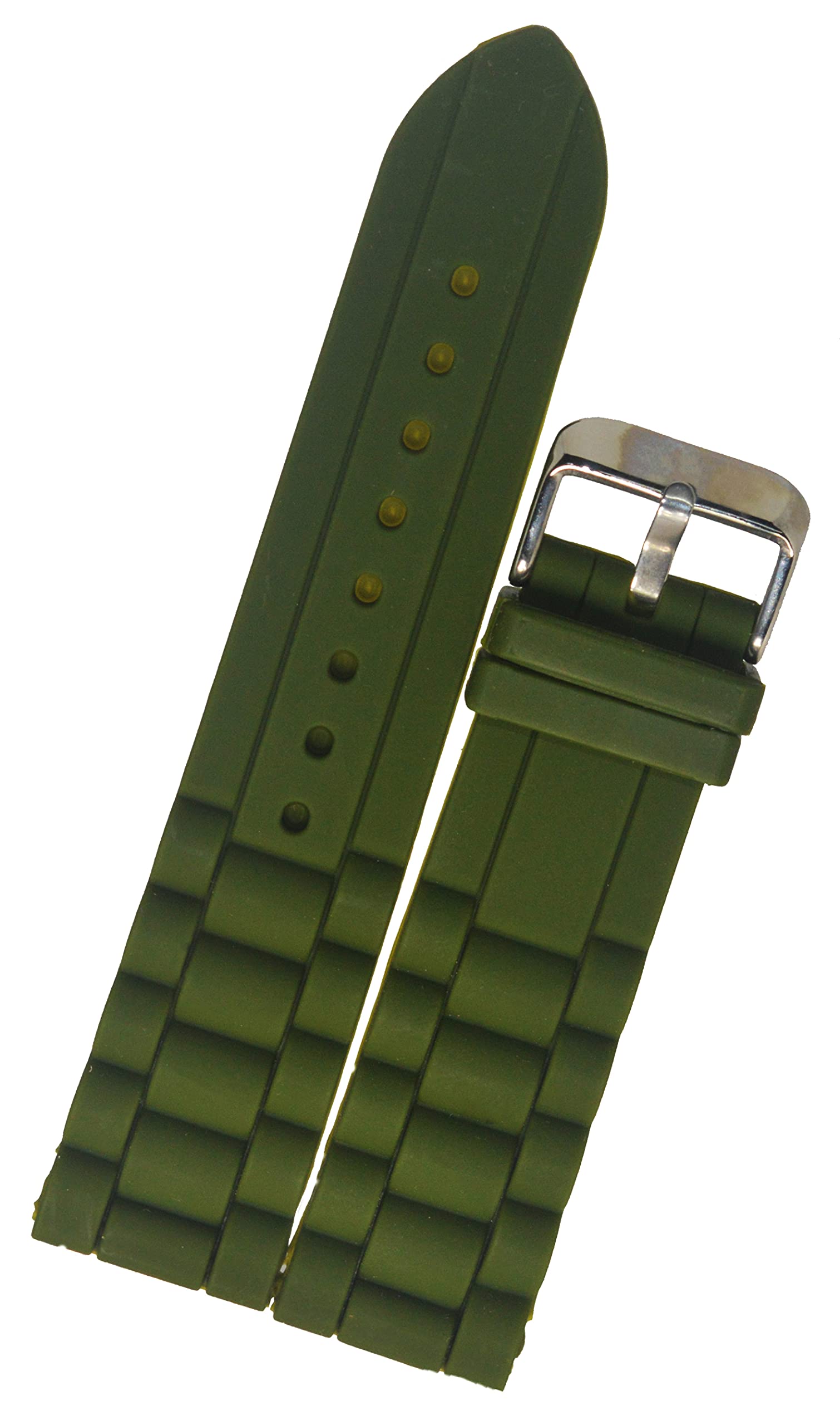 SURU® 22mm Elite Ogive Tip Silicone Watch Strap / Band for Men Women (Colour - Green / Width Size -22mm) T208 (B0B2N585SL) Amazon Price History, Amazon Price Tracker