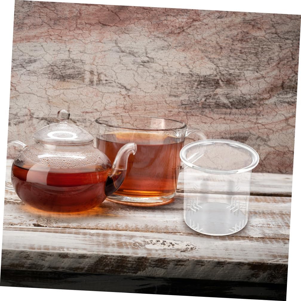 NUOBESTY 3pcs Glass Tea Strainers and Infusers Detachable Teapot Filter Replacement for 1000ml Teapot Household Loose Leaf Brewing Accessories
