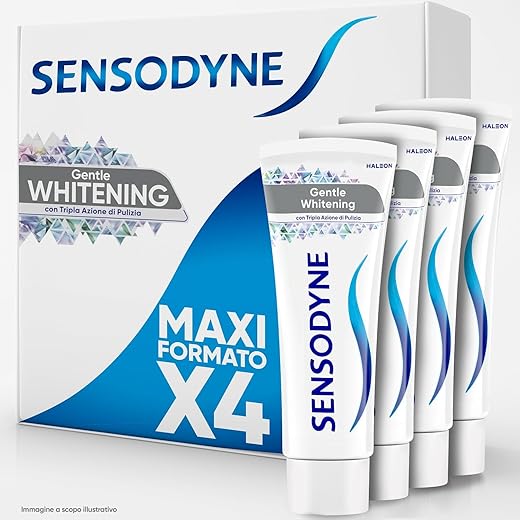 Sensodyne Gentle Whitening Dentifricio Per Denti Sensibili, Contribuisce A Denti Forti E...
