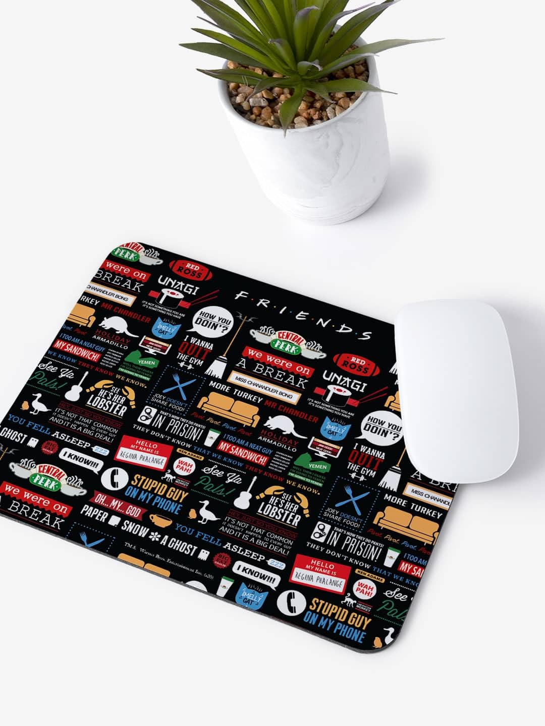 Macmerise Friends Infographic Mouse Pad-Computer Mouse Mat with Anti-Slip Rubber Base | Smooth Mouse Control | Spill-Resistant Surface for Laptop, Notebook, MacBook, Gaming, Laser-Optical Mouse (B0CKRW4TW3) Amazon Price History, Amazon Price Tracker