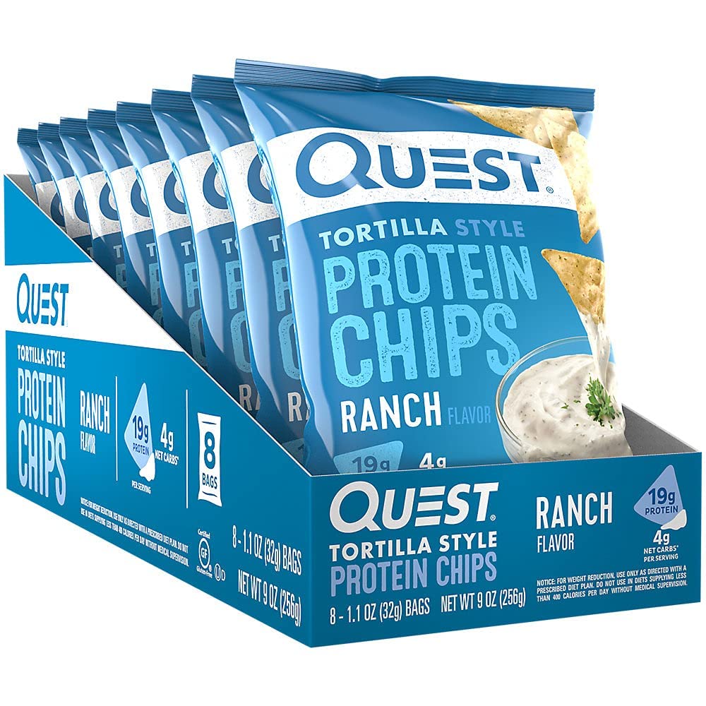 Quest Tortilla Style Protein Chips Ranch (8 Bags)