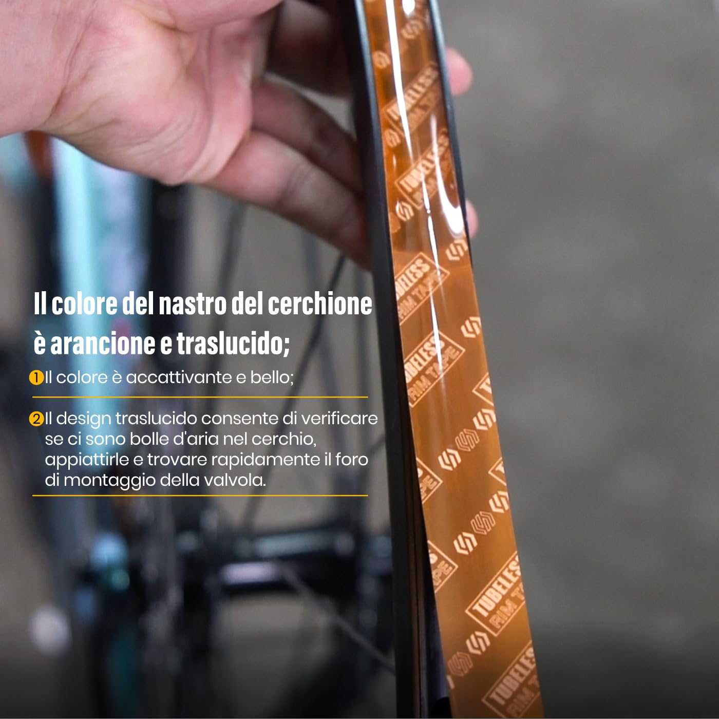 Nastro Tubeless per Cerchi 19/21/23/25/27/30/32/35mm,Semitrasparente Tubeless Rim Tape,Nastro per Ruote Tubeless10m for Bici da Corsa/Bicicletta da Strada/MTB.