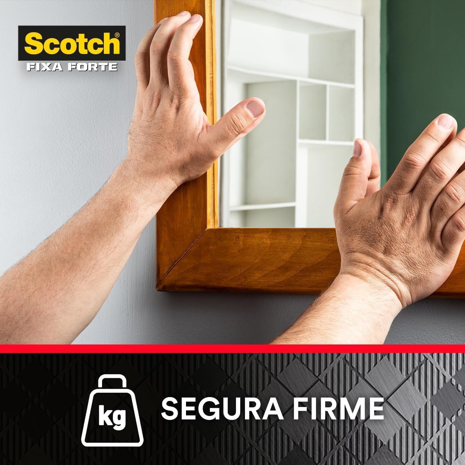 Scotch, 3M, Fixa Forte, Fita Dupla Face, Fixação Extrema, 12mm x 2m