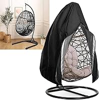 Vista 1 de Fundas de mimbre para silla de columpio de huevo, funda para silla de patio, tela Oxford, resistente, resistente a la intemperie y al viento
