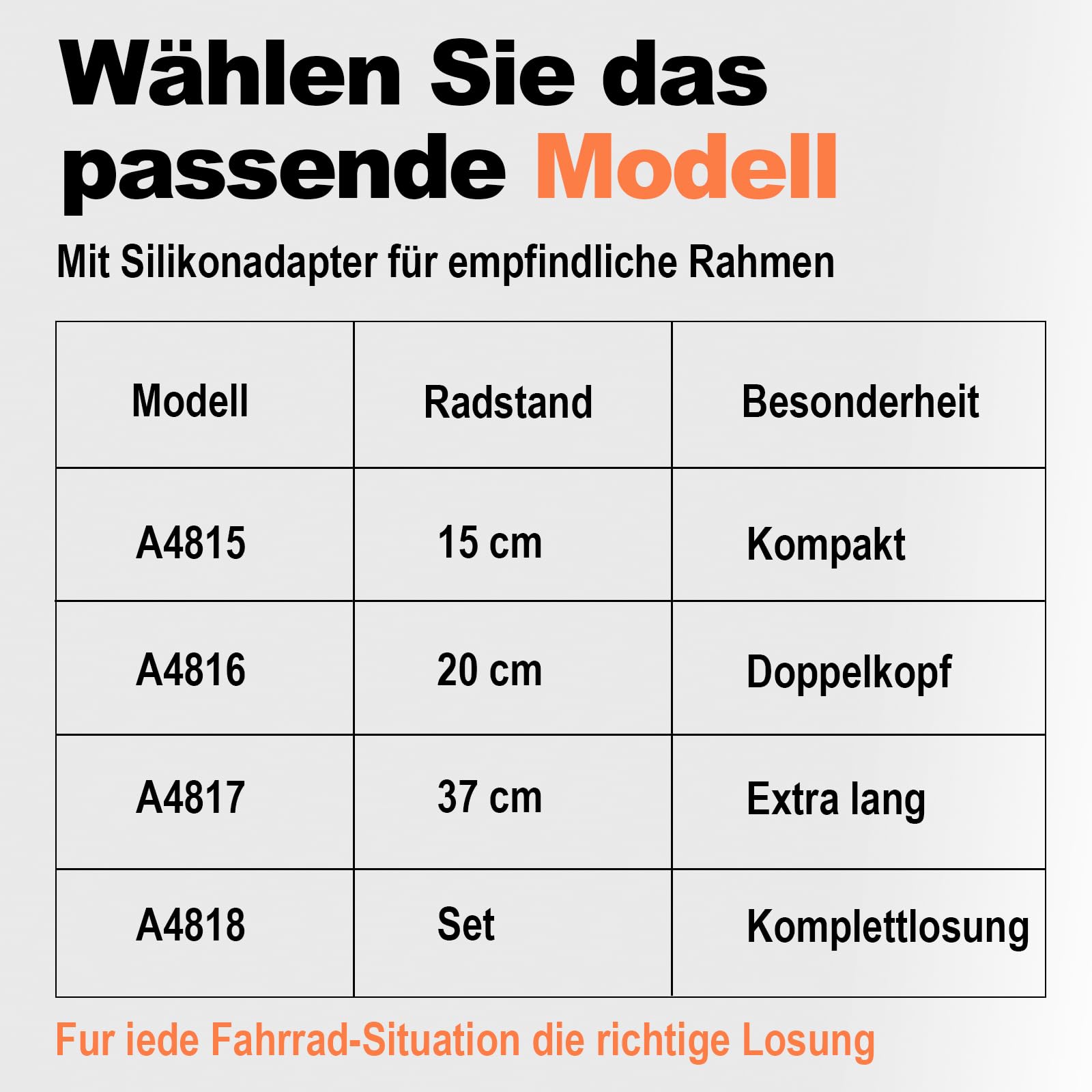 Rahmenhalter, Fahrradhalterung Bike Holder Fahrradträger Fahrradhalter Befestigung Klemme Reisemobil Rad, abschließbar, für U-Bügelrohr