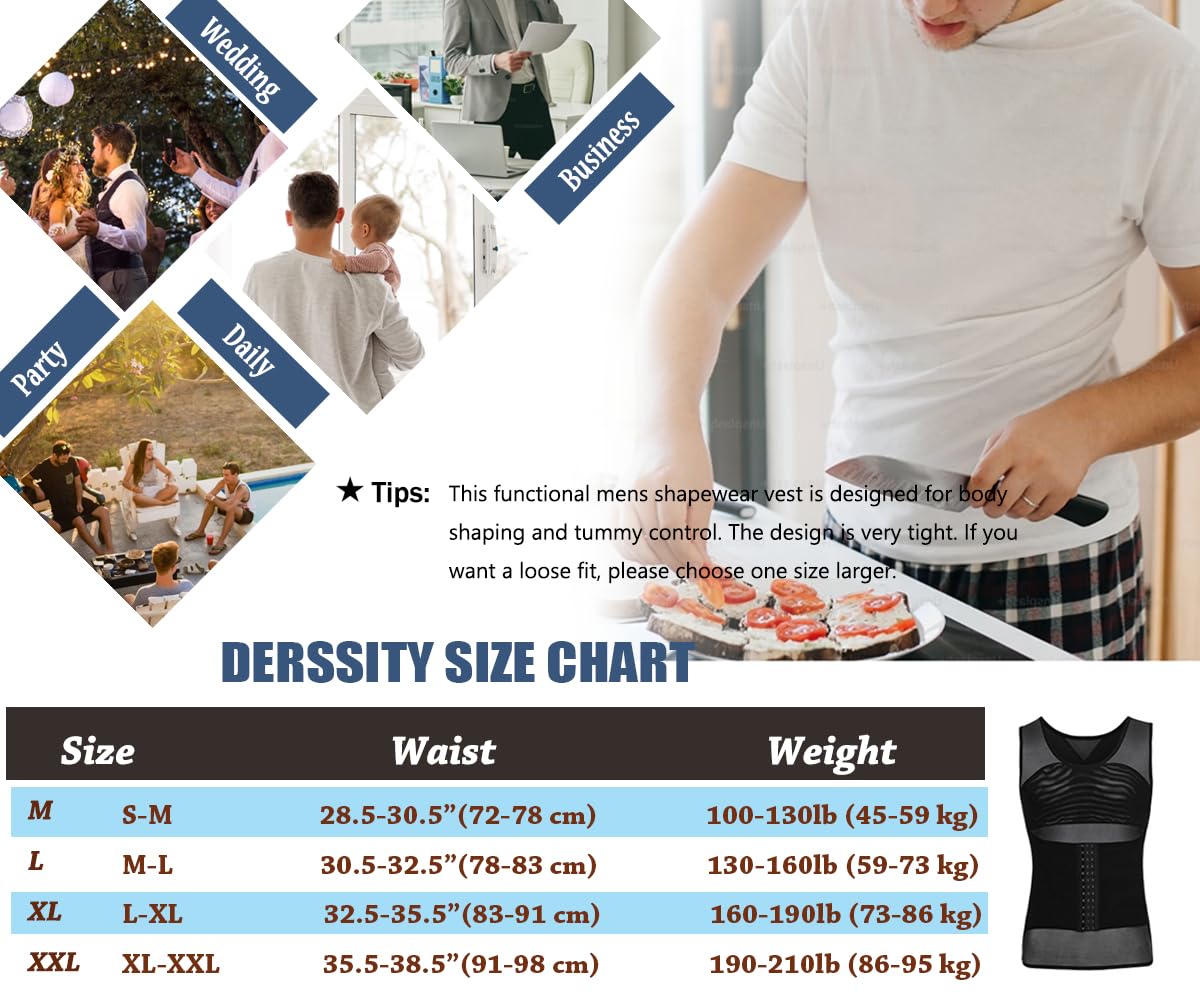 Débardeur Gainant pour Hommes Chemise de Compression sans Manches Ventre Plat Gaine Amincissante Posture Shirt Body Shaper