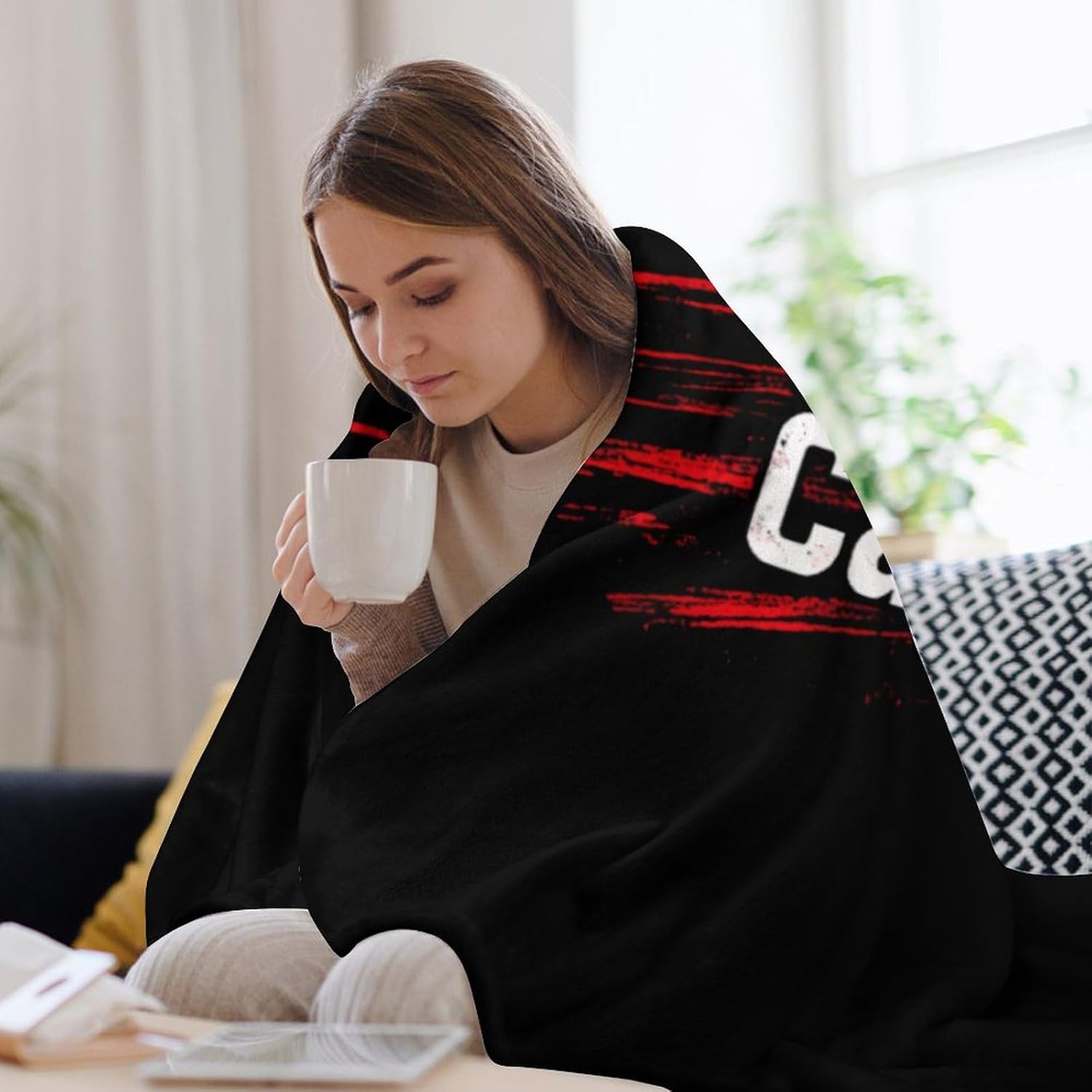 Fuk C-ancer Flannel Blanket Throw Large Bed Blankets Lightweight Carpet for Sofa Couch Bed 30"*40"（76 * 100cm）