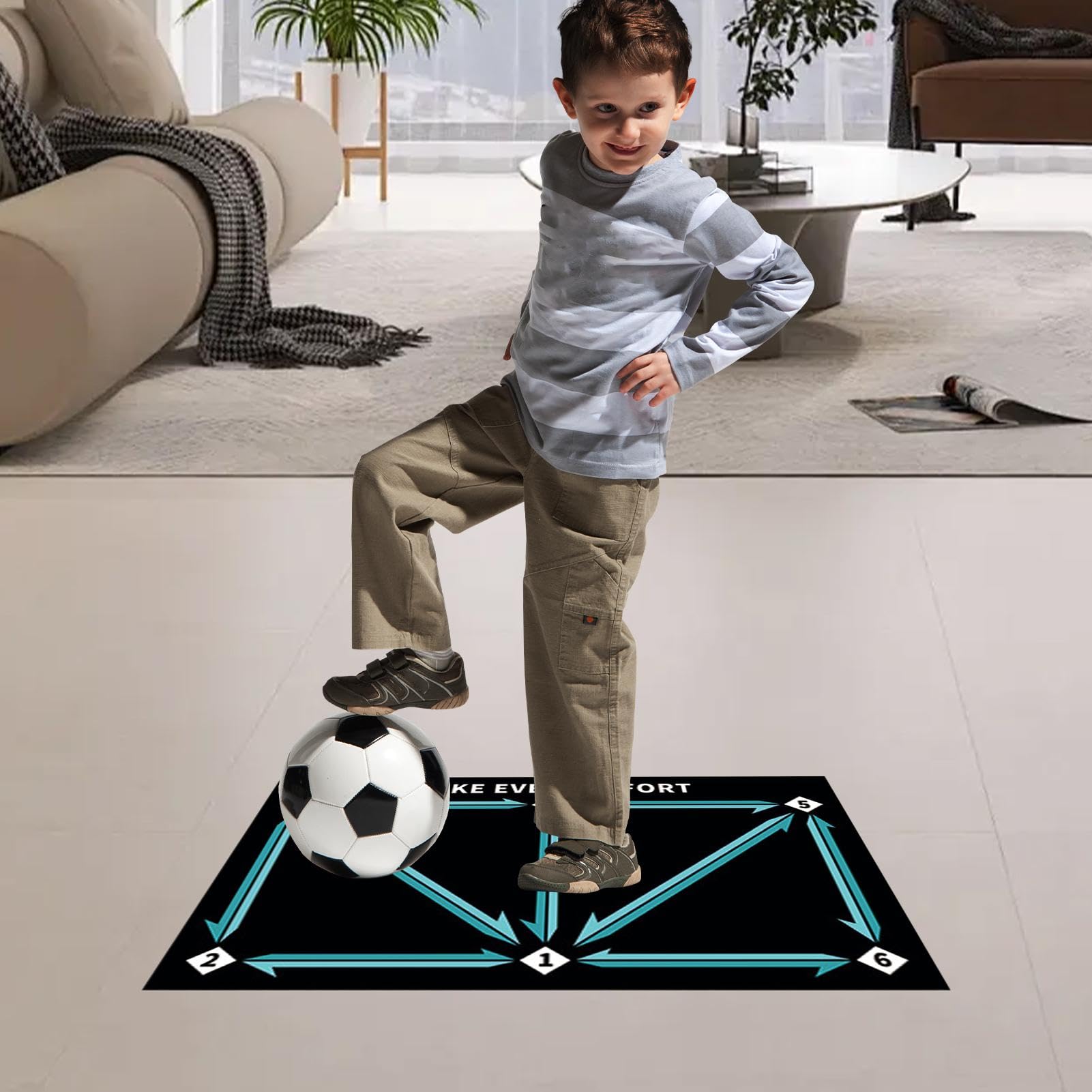 Fußball-Trainingsmatte Mit Gummiband - 90x60 Cm Agility-Matte Für Ballkontrolle Und Fußarbeit