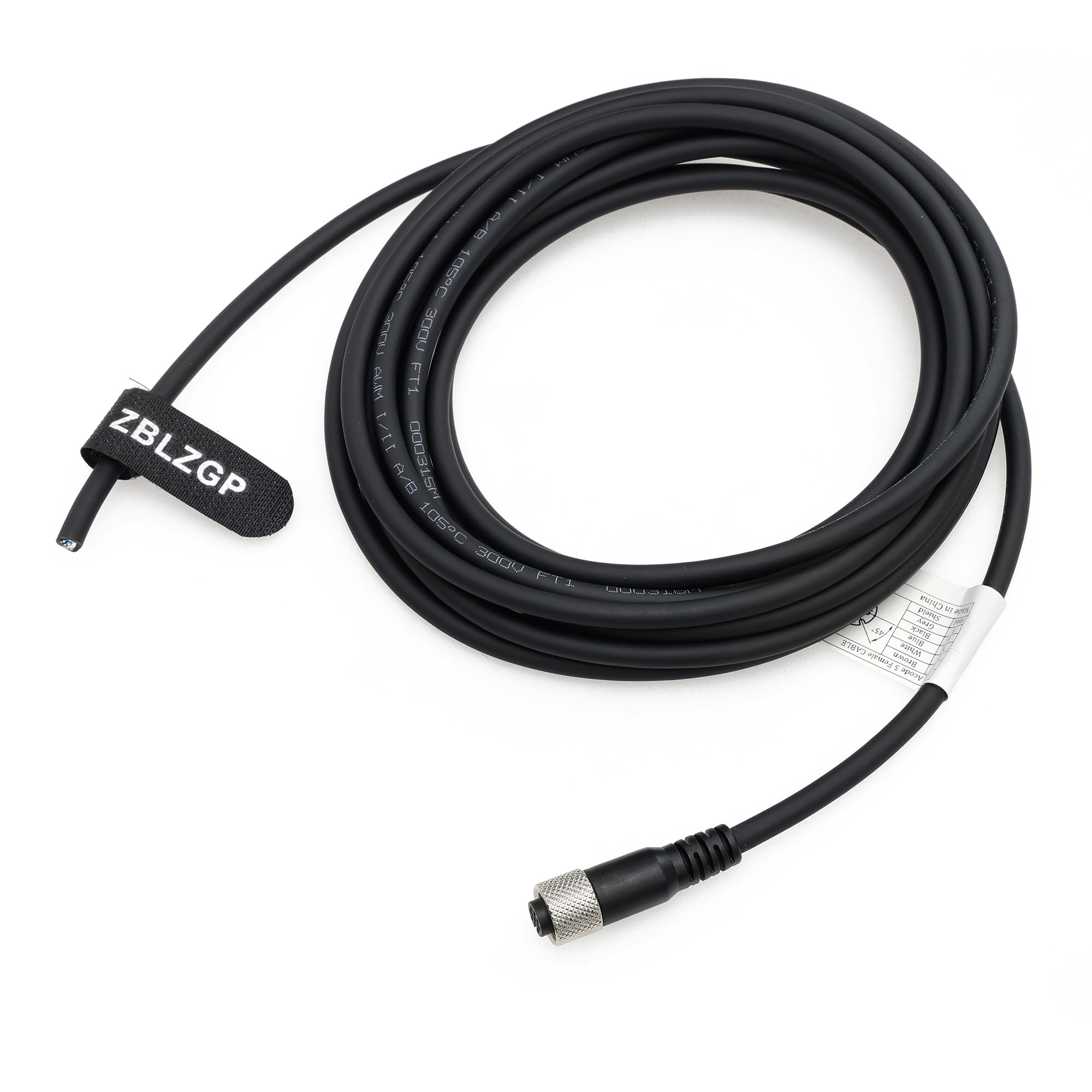 Connettore sensore M12 5 pin maschio femmina attuatore segnale industriale schermato cavo (dritto 5 pin femmina, 8 m)