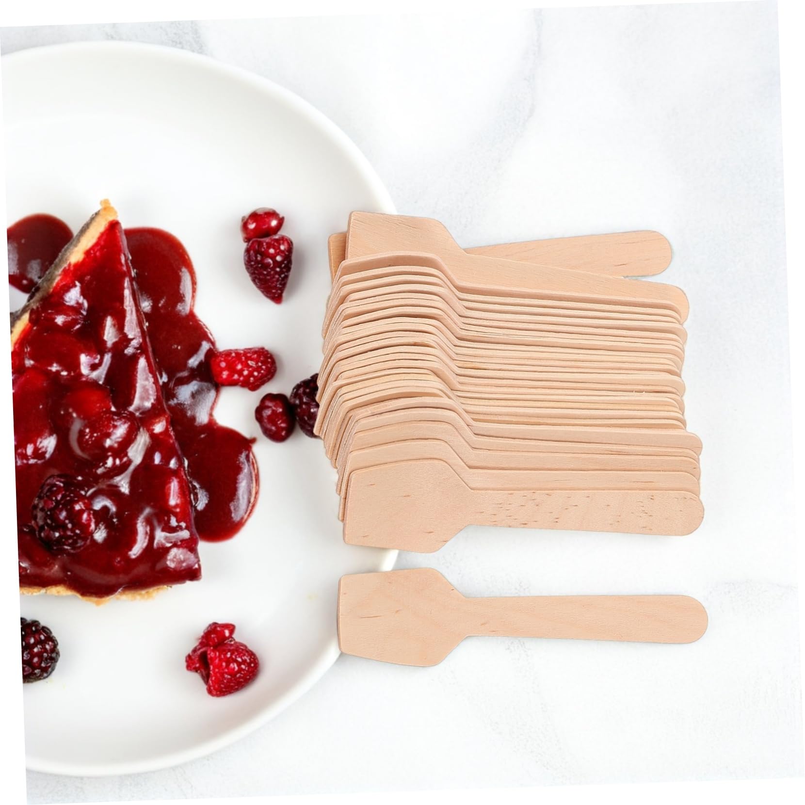 300pezzi Cucchiai Di Legno Usa e Getta Pz Mini Cucchiai Per Degustazione Di Gelati Yogurt Dessert Caffè Feste Catering