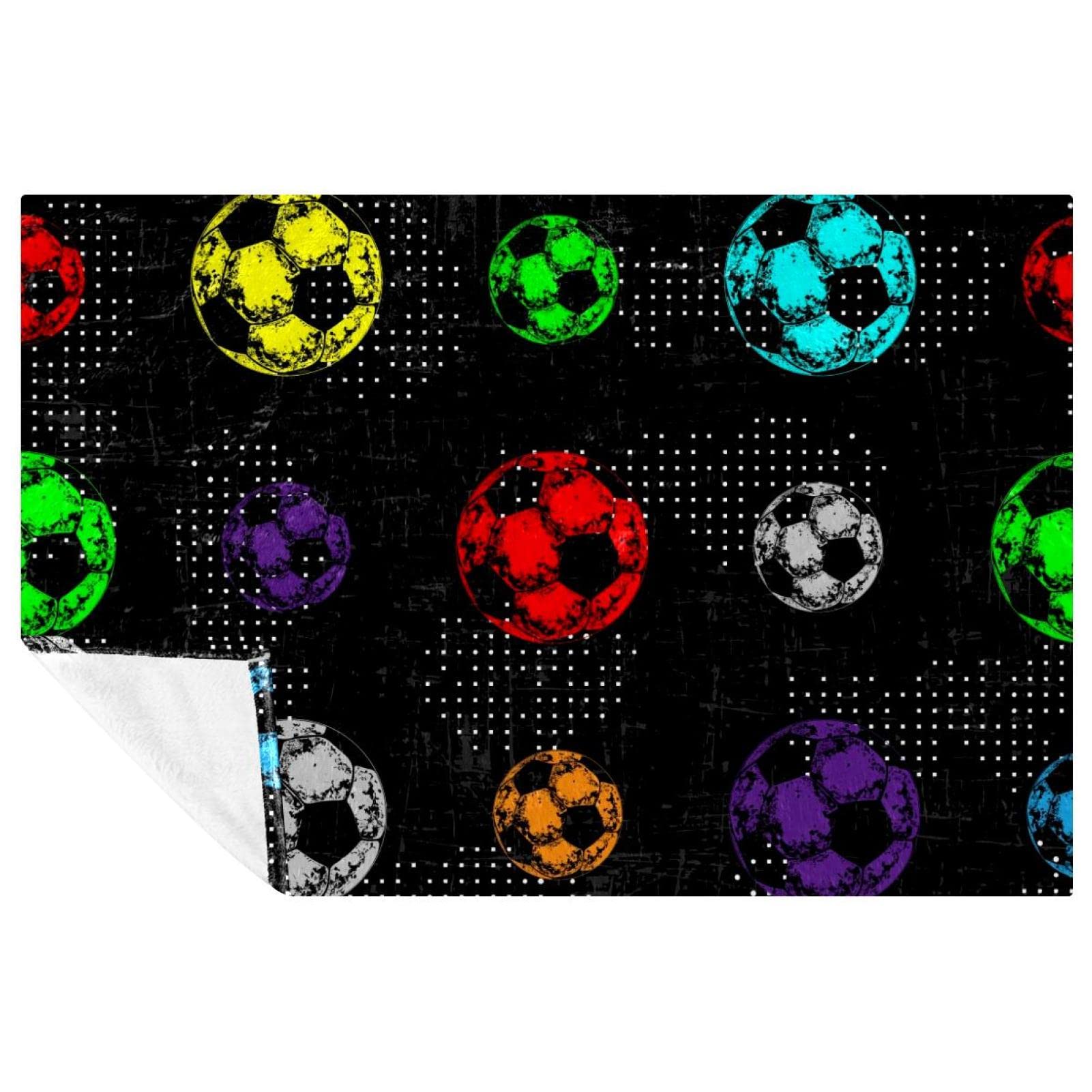 Couverture football grunge pour pique-nique camping et sorties à la plage