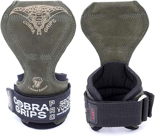 Miniatura 34 de Cobra Grips PRO Weight Lifting Gloves Heavy Duty Straps Alternative with Power Lifting Hooks Padded Wrist Support for Deadlifts & Bodybuilding Un