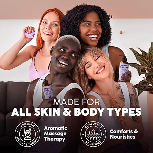 Miniatura 5 de KUKKA Aceite de masaje de aromaterapia, 6.76 onzas líquidas, enriquecido con vitamina E, aceites de almendra dulce, lavanda y naranja dulce, para