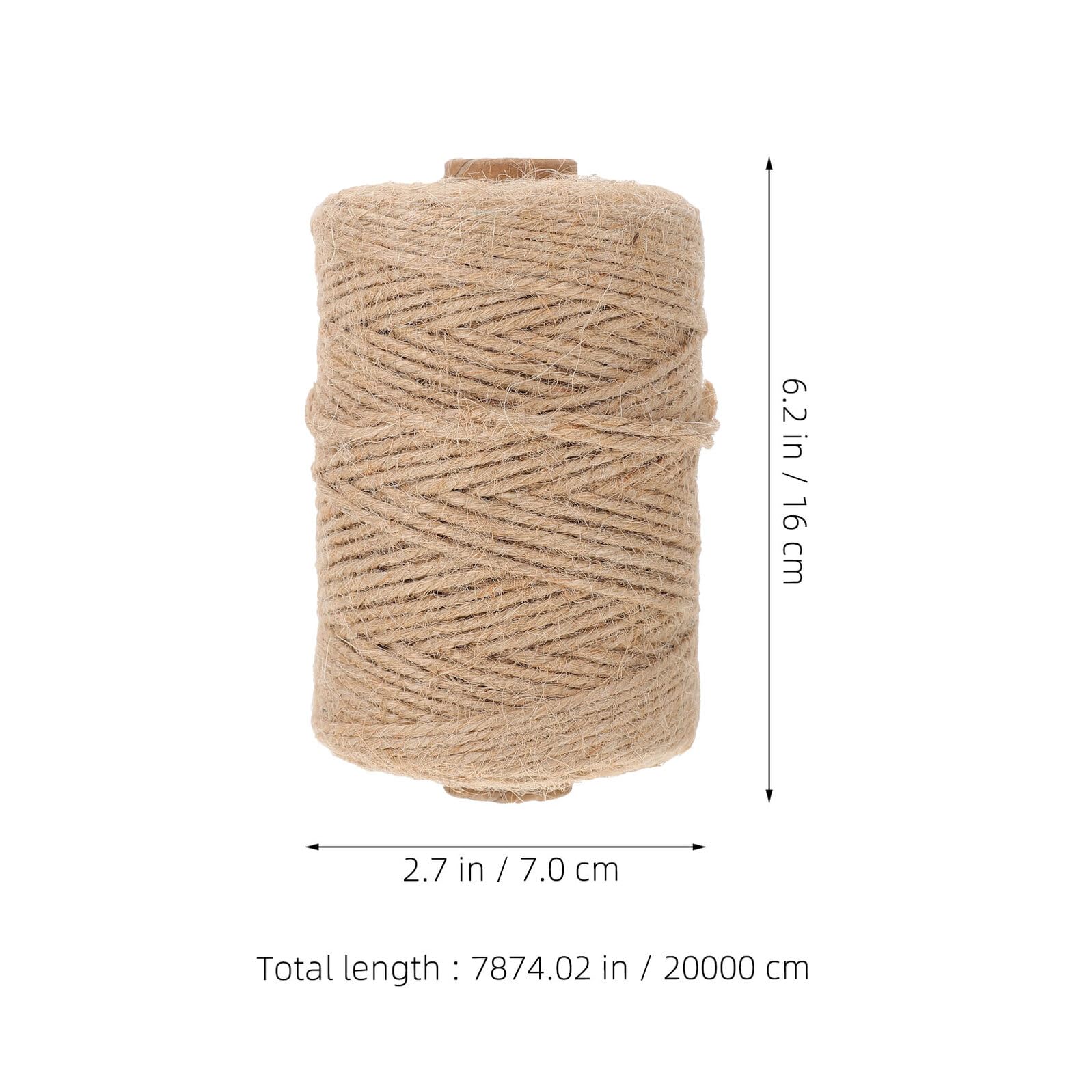 2 Corda in Juta Naturale da Spago Rustico per Giardinaggio Confezioni Regalo Decorazioni e Progetti Artigianali Filo per Legatura e Imballaggio Resistente