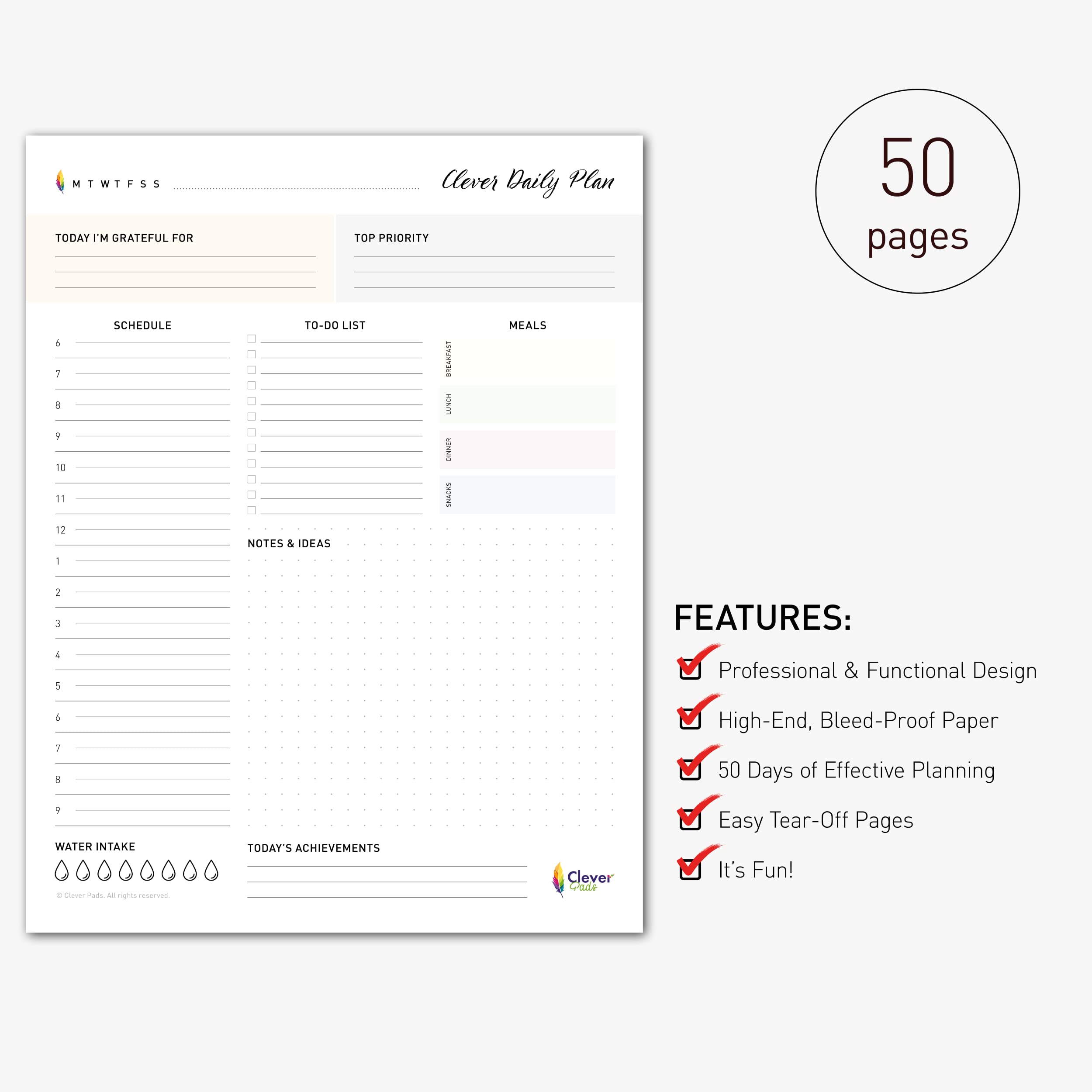 Buy Undated Daily Planner Time Blocking Day Planner Pad To Boost Buy undated daily planner time blocking day planner pad to boost