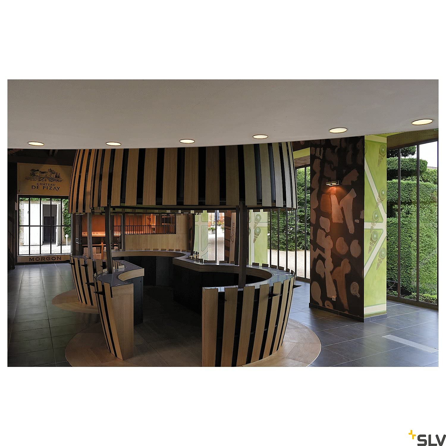 SLV LED Einbau-Strahler HORN-T, rund, schwenkbar | Dimmbare Deckenleuchten, Beleuchtung innen | LED Spots, Fluter, Deckenstrahler, Decken-Lampen, Einbau-Leuchten | einflammig, GU10 QPAR51