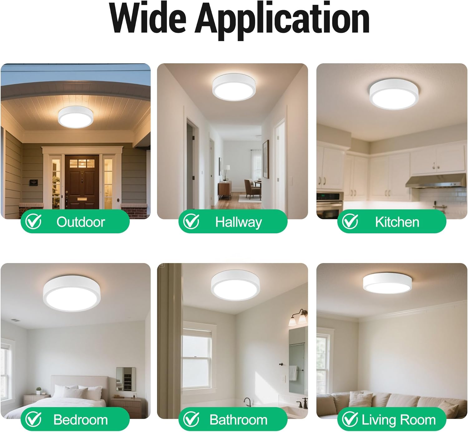 11" LED Flush Mount Ceiling Light, White Modern Ceiling Light Fixture with 5CCT 2700K-5000K, Dimmable LED Light Fixtures Ceiling Mount for Kitchen Bathroom Bedroom Hallway