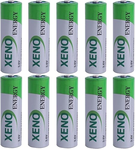 Paquete de 10 baterías Xeno XL-060f AA 2400mAh 3.6V de cloruro de tionilo de litio para sistemas de alarma, dispositivos de seguimiento