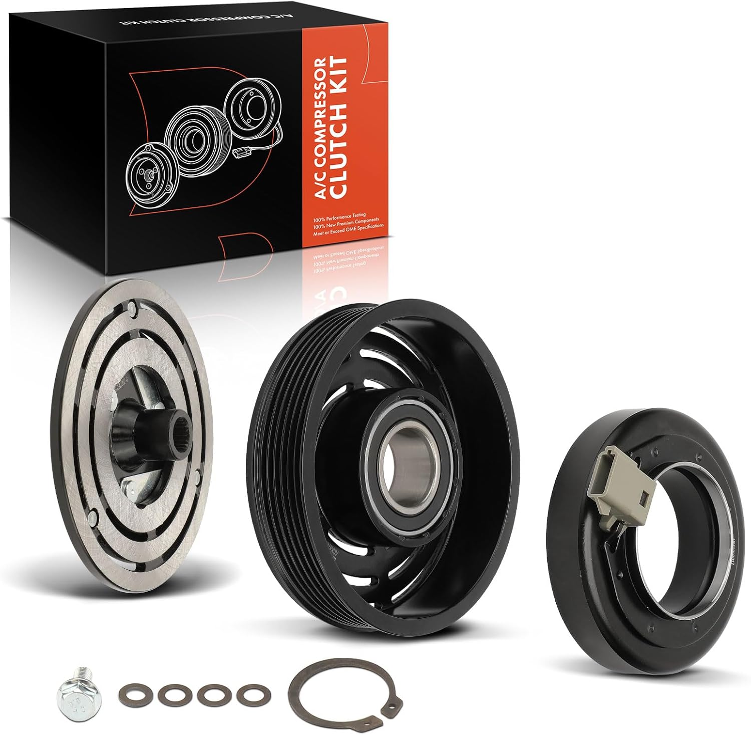 A-Premium A/C Compressor Clutch Kit Fit for 1989-1996 Ford F-150 F-250 F-350, Focus, Ranger & Select Lincoln, Mazda, Mercury Models & More