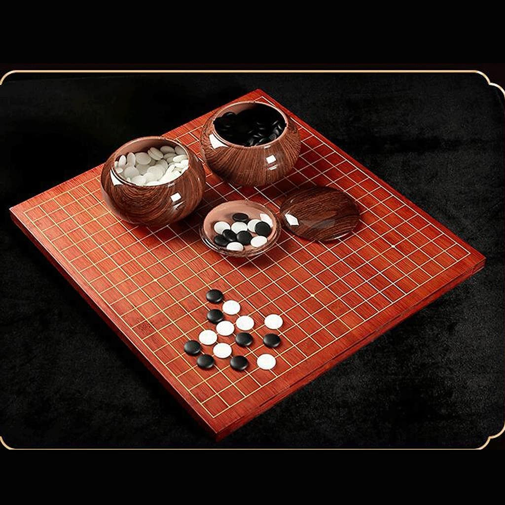 Juego de Mesa Go con 2 tazones, Piezas de ajedrez y Tablero de ajedrez, Juego de Mesa Go estratégico para 2 Jugadores, Juego de Mesa Go