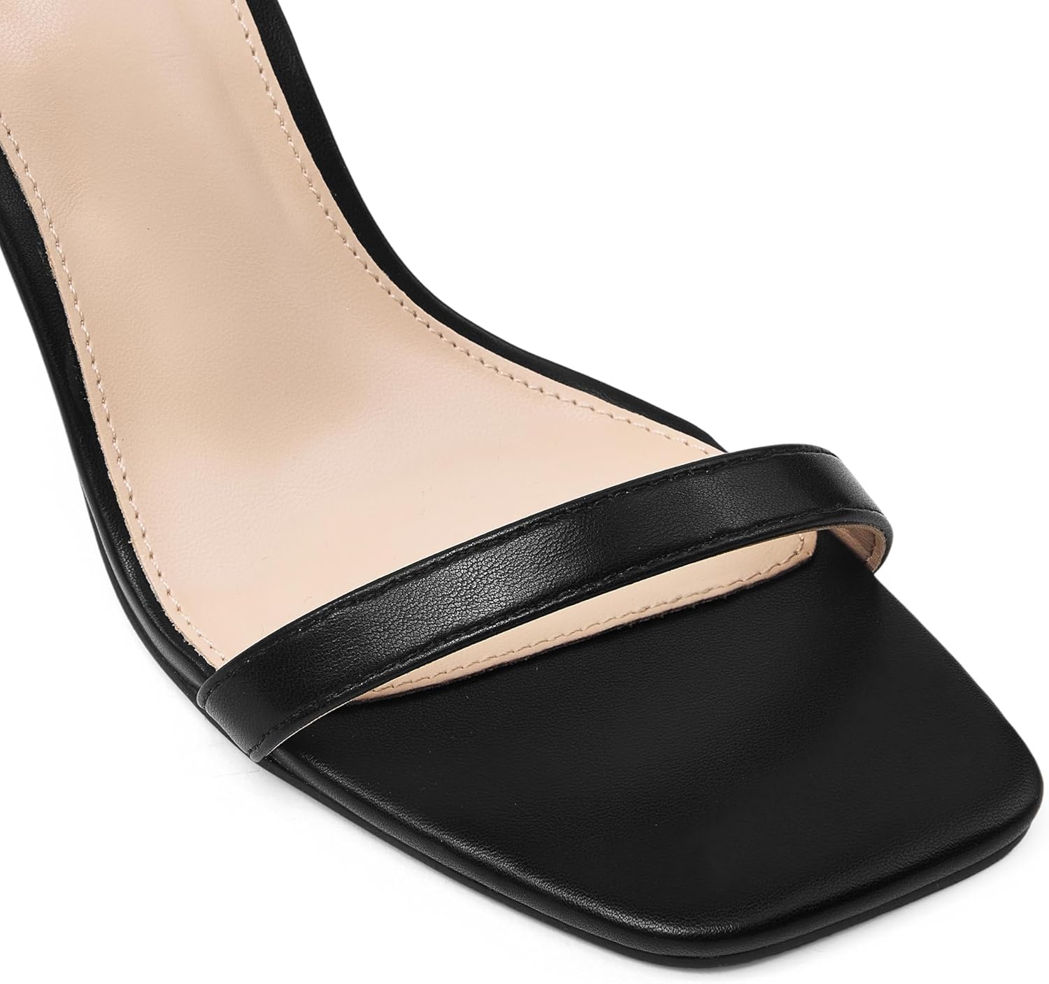 GENSHUO Women’s Strappy High Heeled Sandals 3 Inch Square Open Toe Stiletto Heels Slingback Shoes with Ankle Strap for Wedding Party Chic and Sexy