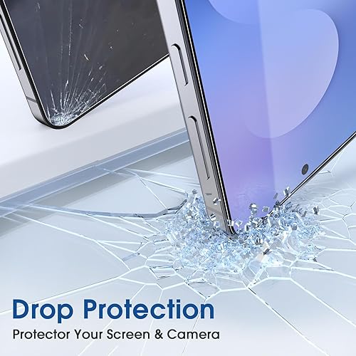 Vista 52 de amFilm OneTouch - Protector de pantalla de alineación automática para Samsung Galaxy S23 de 6.1 pulgadas + protector de lente de cámara, vidrio