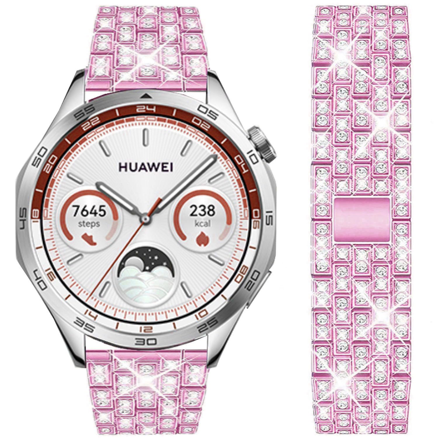 DEALELE Bands Compatible with Samsung Galaxy Watch 46mm / Galaxy 3 45mm / Huawei Watch 5/5 Pro / 4/4 Pro / 3/3 Pro / GT4 / GT3 / GT2 46mm, 22mm Bling