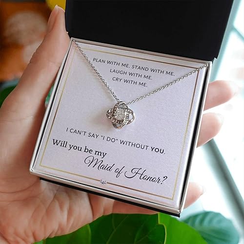 Miniatura 2 de Collar Para Damas De Honor - Gracias por ser mi dama de honor, regalos de dama de honor de la novia, damas de honor gracias, juegos de joyeria para