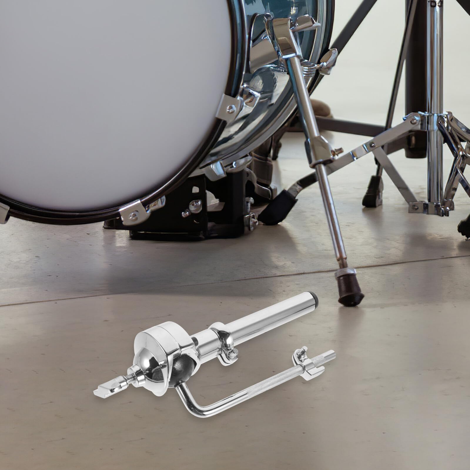 PRETYZOOM Supporto Batteria Singolo in Lega di Zinco Staffa Compatta per Tom e Cassa Resistente per Musicisti Principianti e Studenti