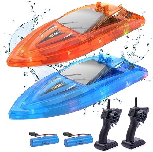 Detsnik H116 - Paquete de 2 botes de control remoto para niños y niñas de 4-7, 8-12, mini barco de control remoto para piscinas y lagos con cuerpo disponible en Yaxa Colombia
