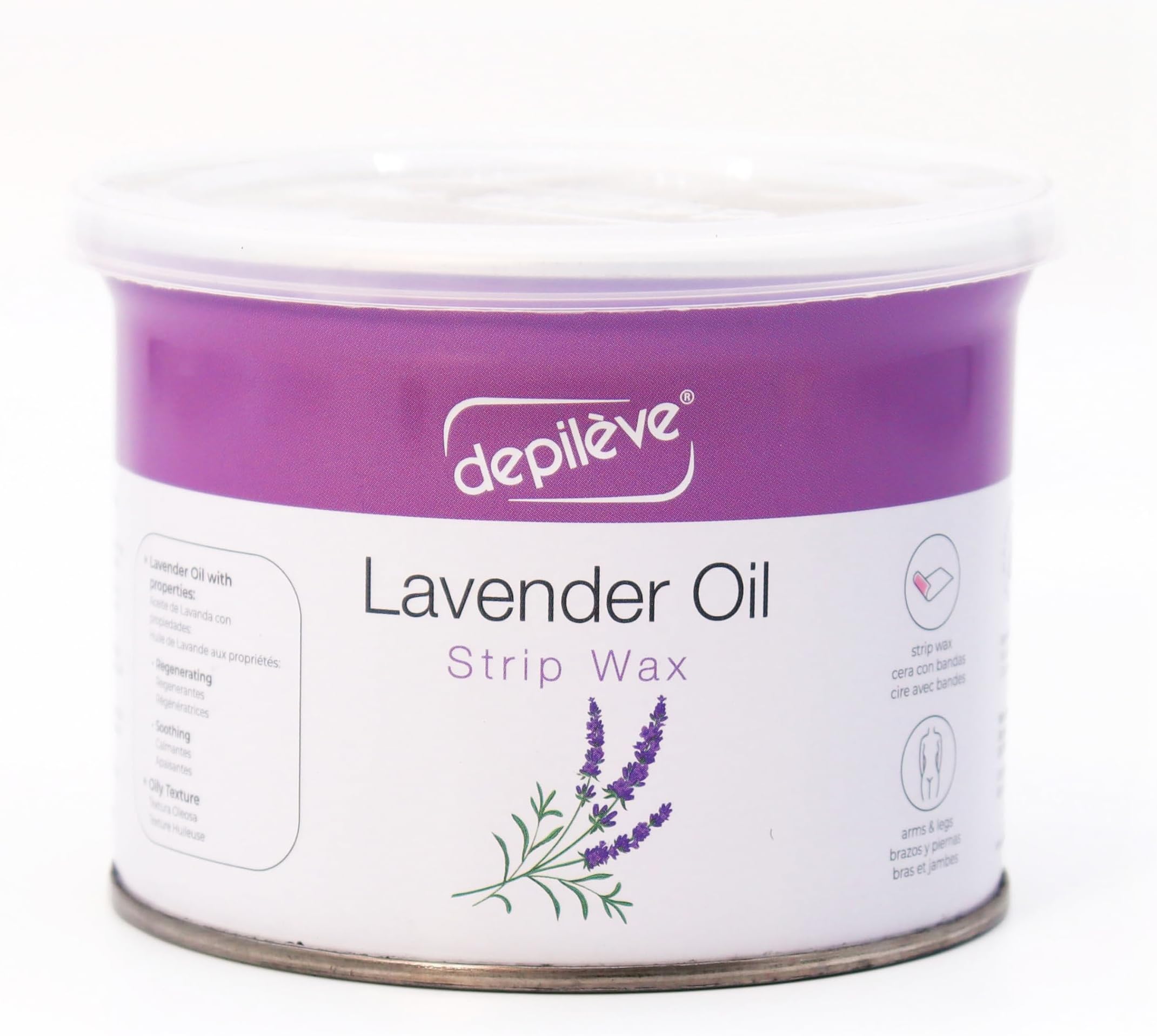 Strip Wax for Hair Removal - Lavender Rosin Wax for Sensitive Skin - Full-Body - Ideal for Delicate Areas - Moisturizing Strip - for Salon and At-Home Use - 14 oz