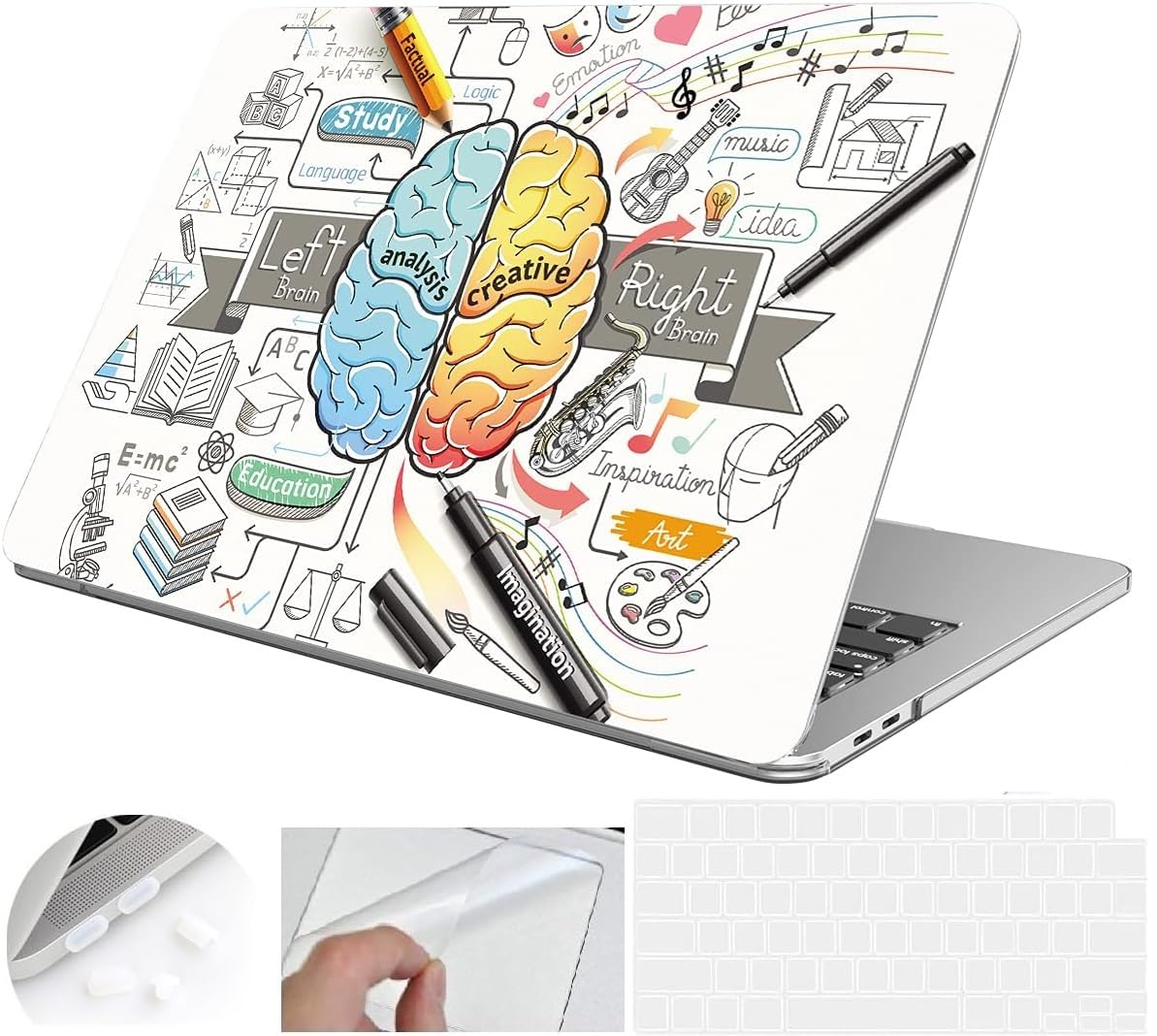 MOCA Compatible Case with New MacBook Air 15 inch Case Model A2941 [2023 Release] Plastic Hard Shell for 15.3 inch MacBook Air M2 Cover (Right Left Brain) (B0CTZPP796) Amazon Price History, Amazon Price Tracker