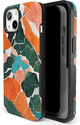 Vista 714 de Casely Funda para iPhone 13 Compatible con MagSafe Color Splash de medianoche Funda retro abstracta Color de medianoche Splash Abstracto