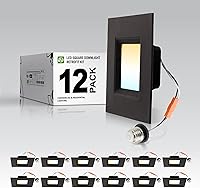 Vista 18 de ASD Iluminación LED empotrada cuadrada negra de 4 pulgadas de retrofit - 9W 709lm 2700/3000/3500/4000/5000K seleccionable regulable LED Downlight